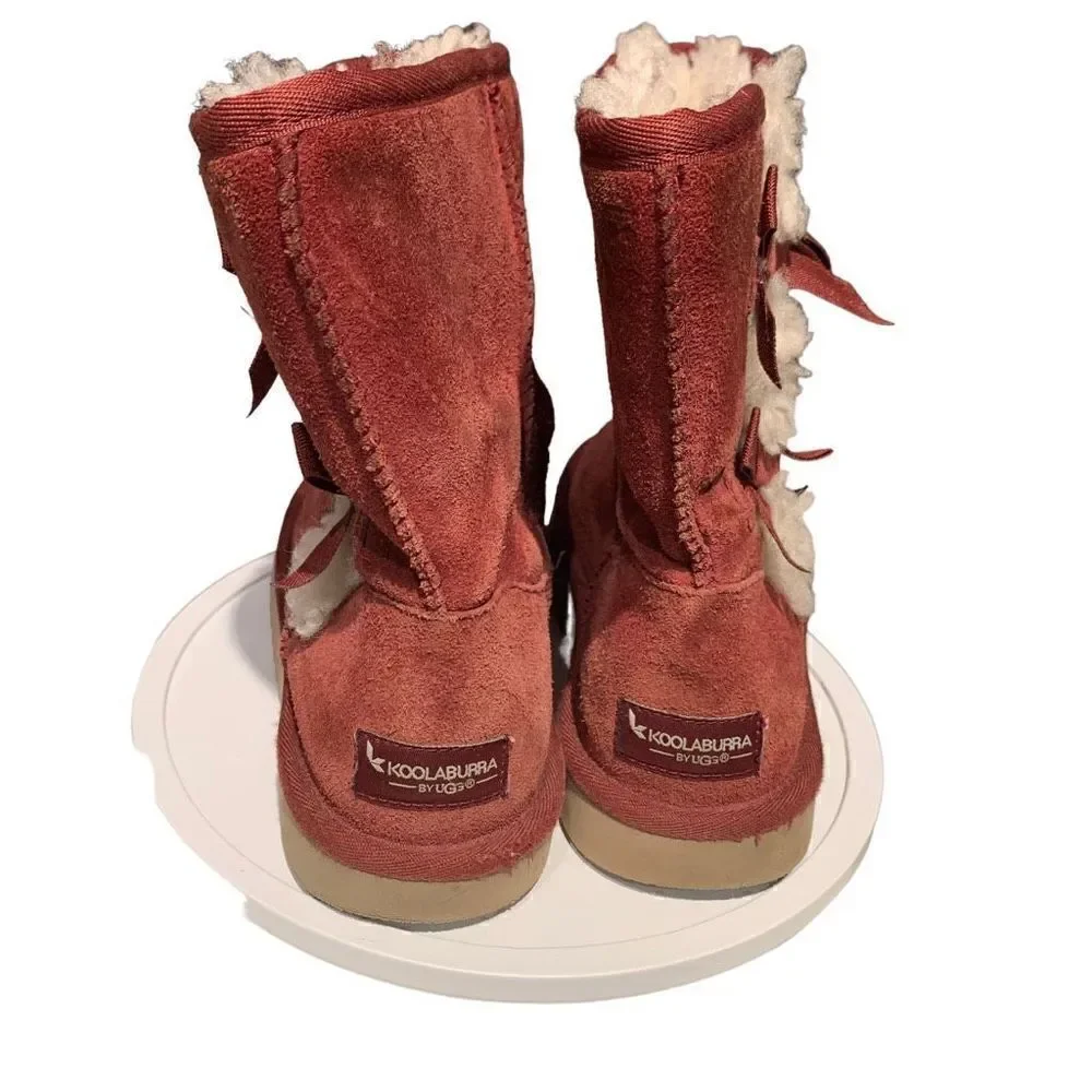 Koolaburra Burgundy Bailey Bow Boots‎